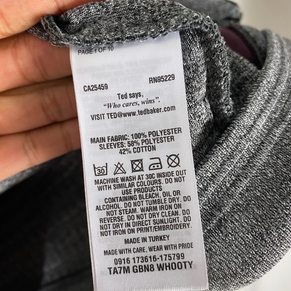 Ted Baker Whooty Full Zip Fleece Jacket SZ 7 UK 3XL - Picture 4 of 8